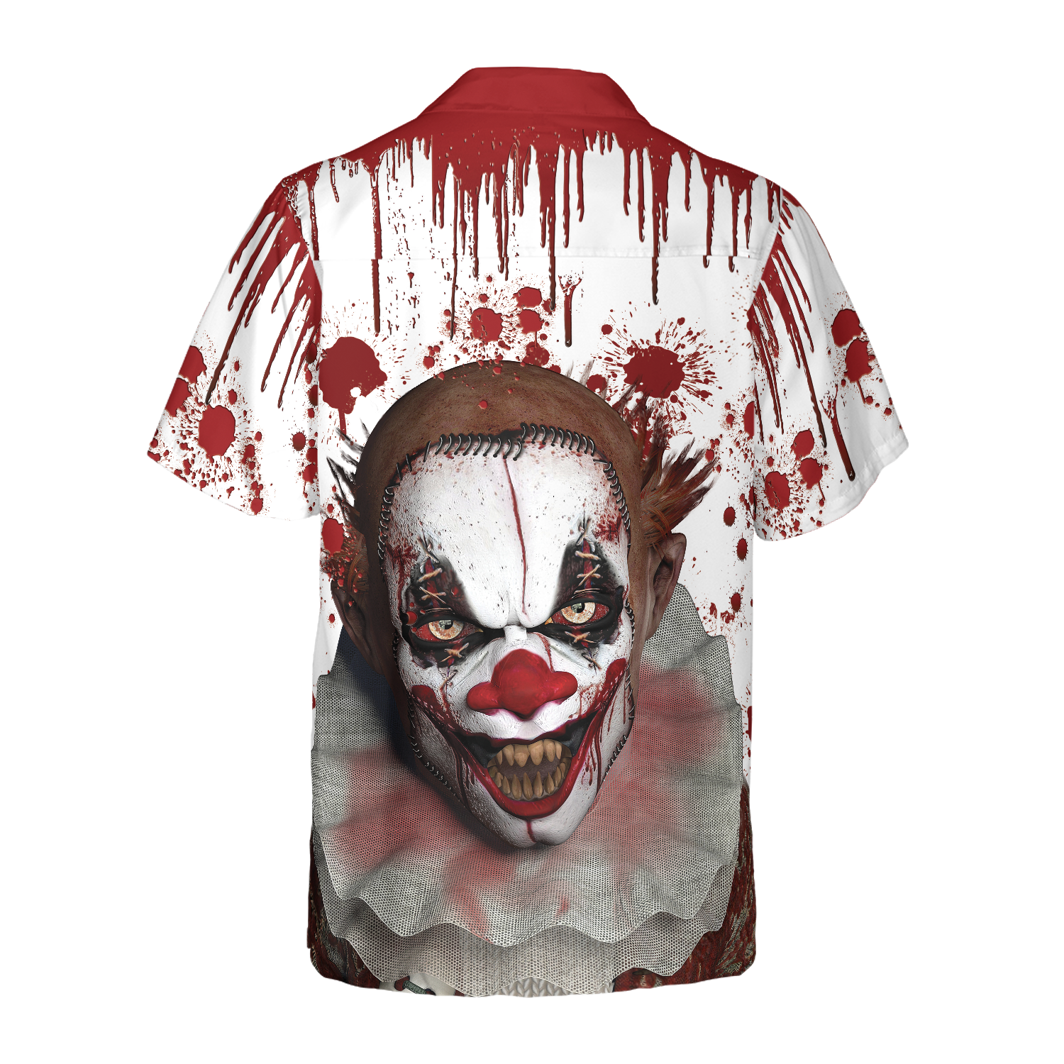 Scary Halloween Clown Faces Hawaiian Shirt