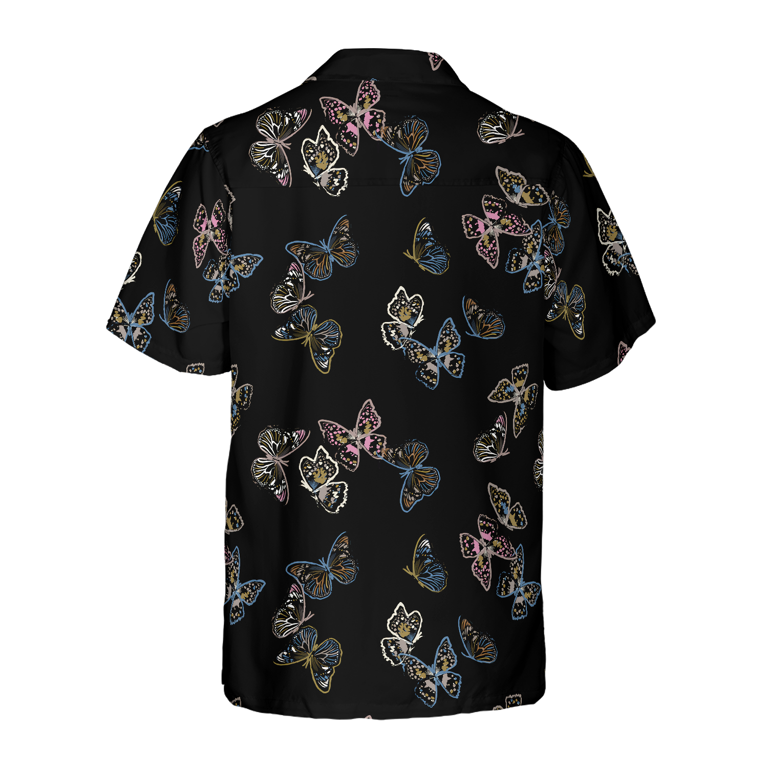 Paint Brush Butterflies Shirt For Men Paint Hawaiian Shirt