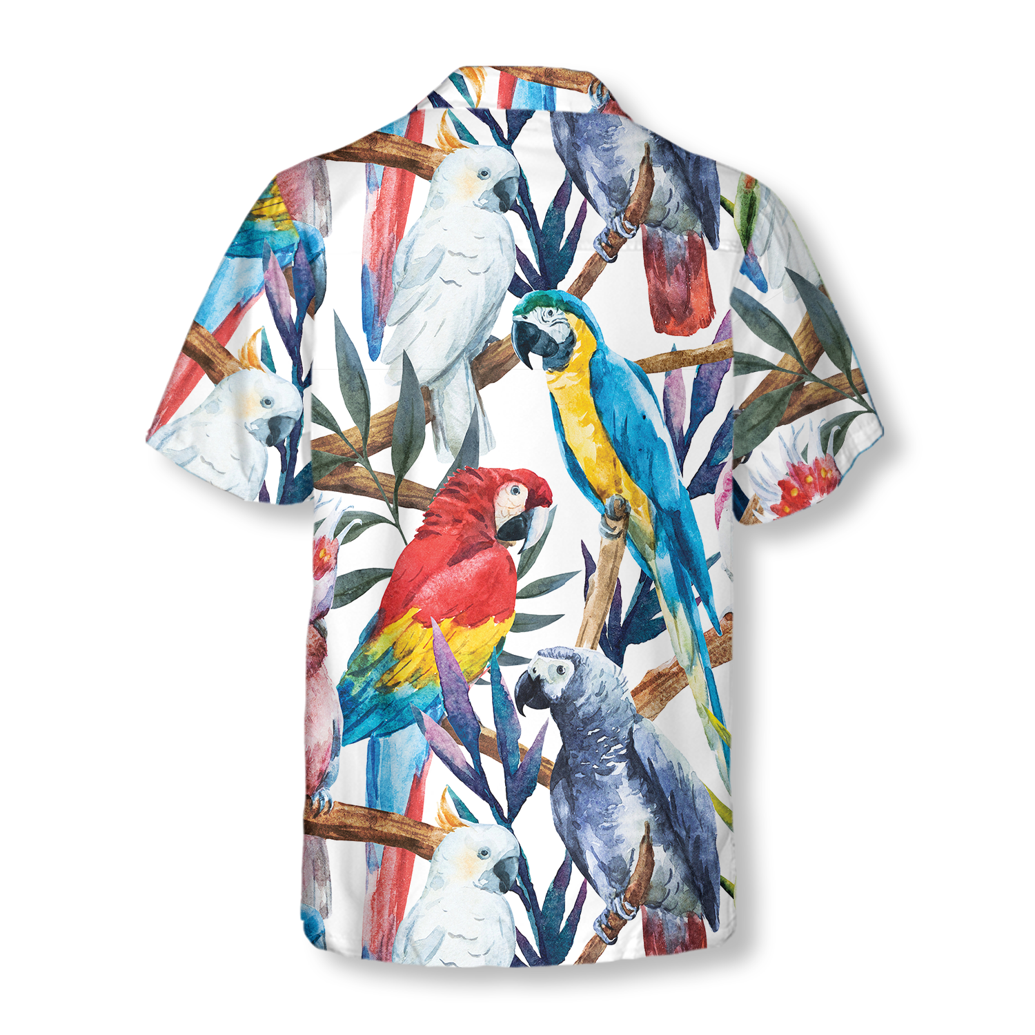 Exotic Parrots & Plant V2 Hawaiian Shirt