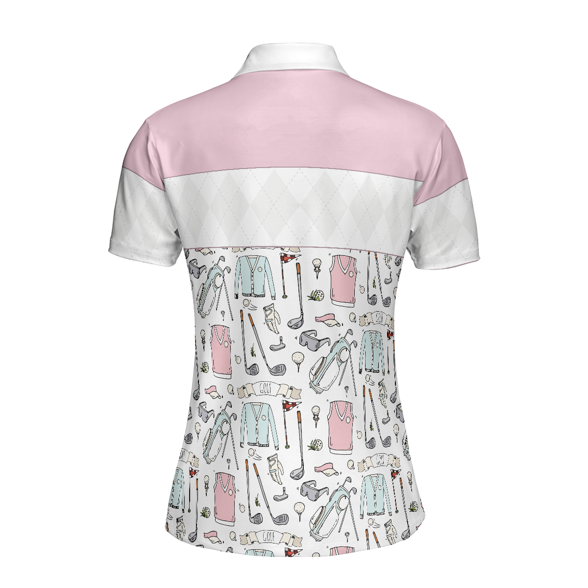 Golf Life In Pink Short Sleeve Women Polo Shirt
