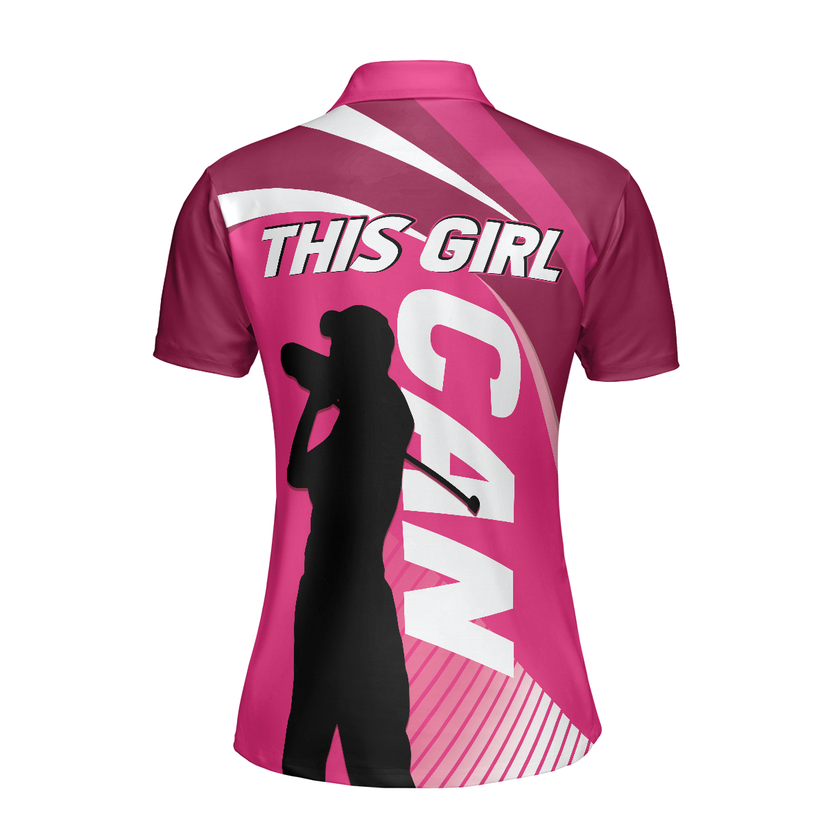 This Girl Can Golf Girl V2 Short Sleeve Women Polo Shirt, Pink Golf Shirt For Ladies, Cool Female Golf Gift