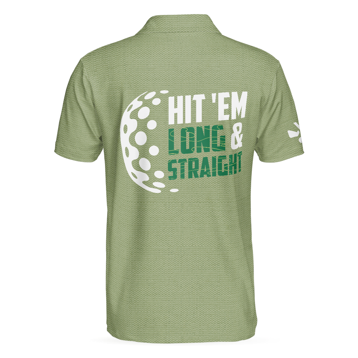 Hit 'Em Long & Straight Golf Course Pattern Polo Shirt, Elegant Golf Shirt For Men, Cool Gift For Golfers - Hyperfavor