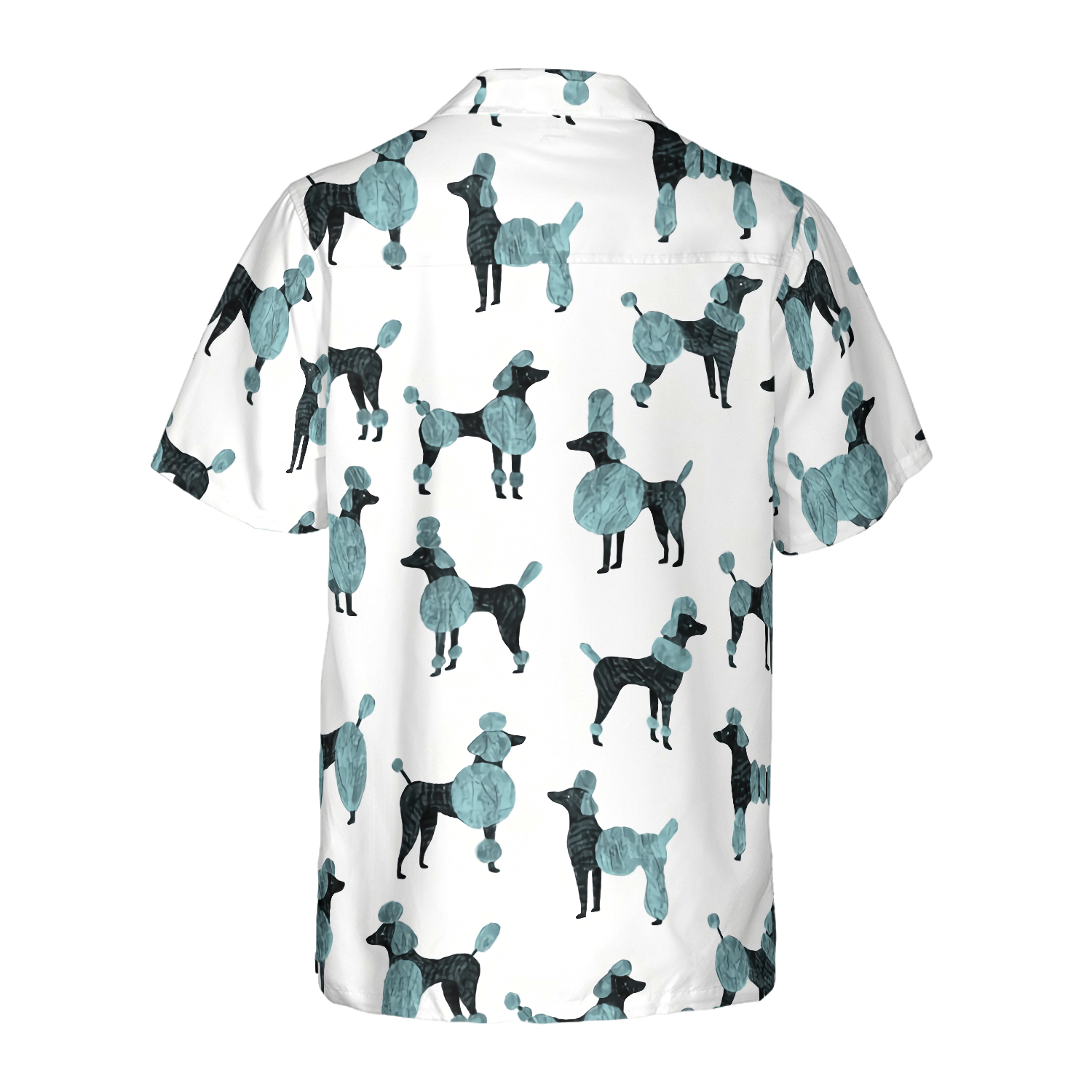 Poodle On White Background Hawaiian Shirt