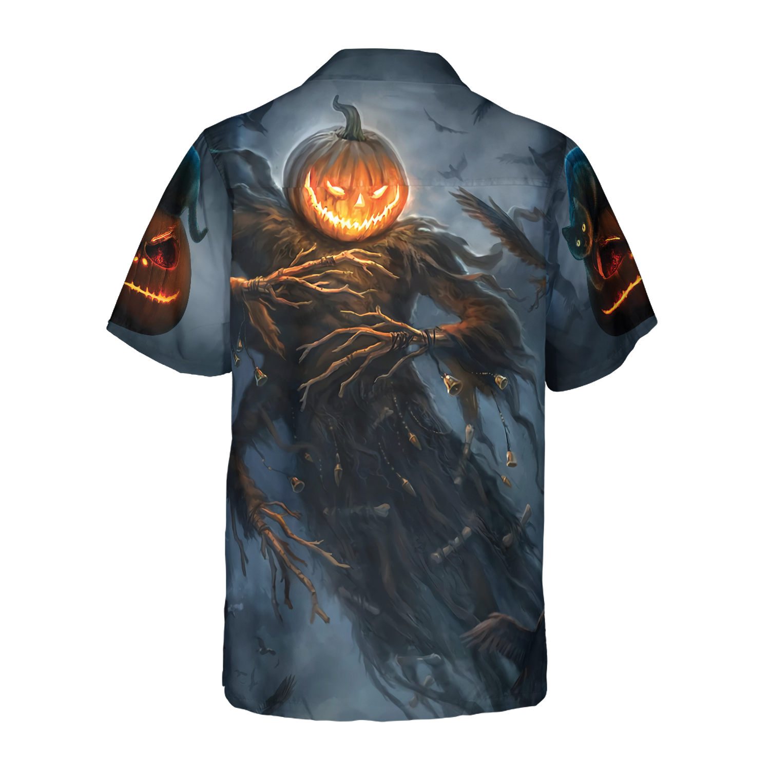 Pumpkin Cat Monster Halloween Hawaiian Shirt, Halloween Shirt For Men And Women