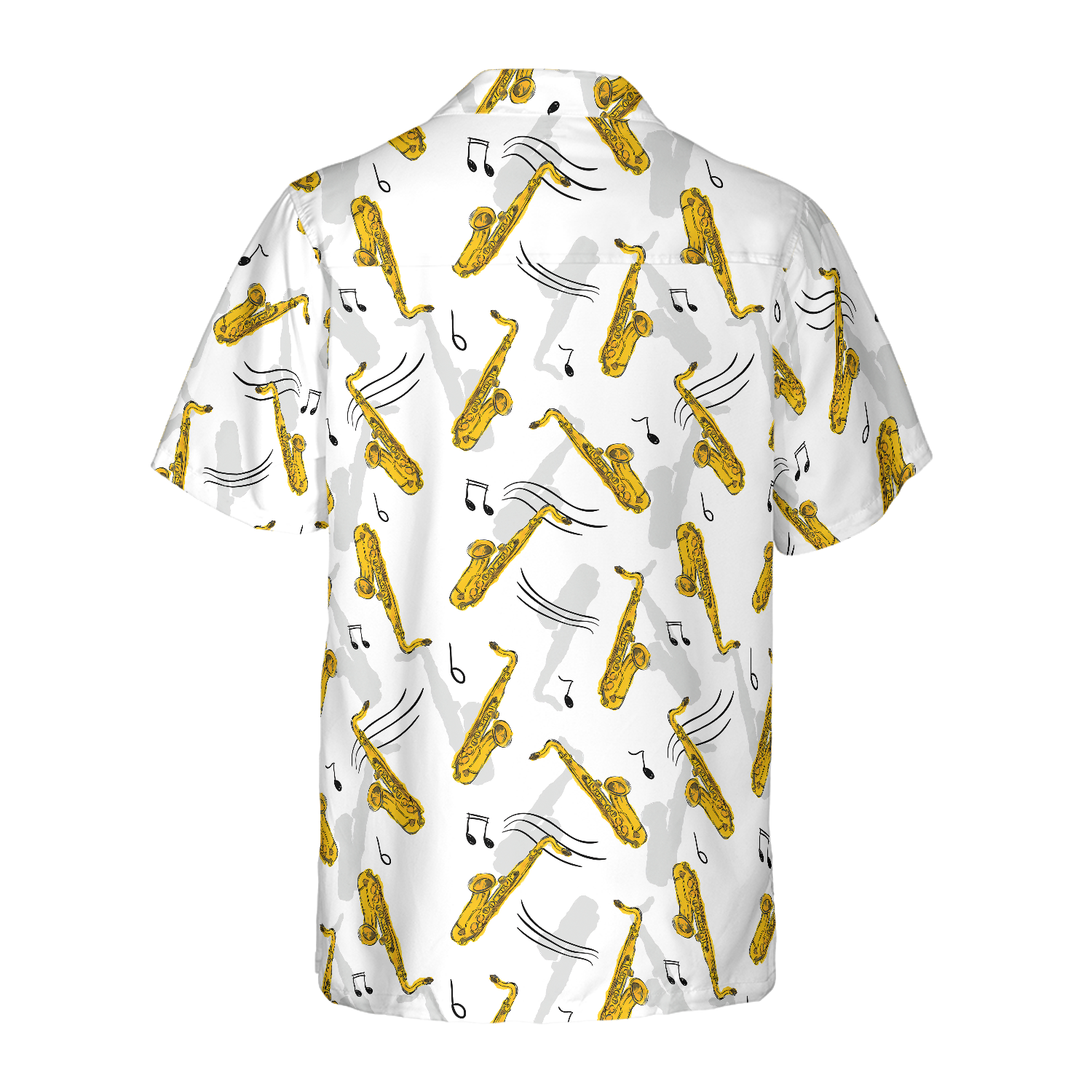 Saxophone Seamless Pattern Hawaiian Shirt