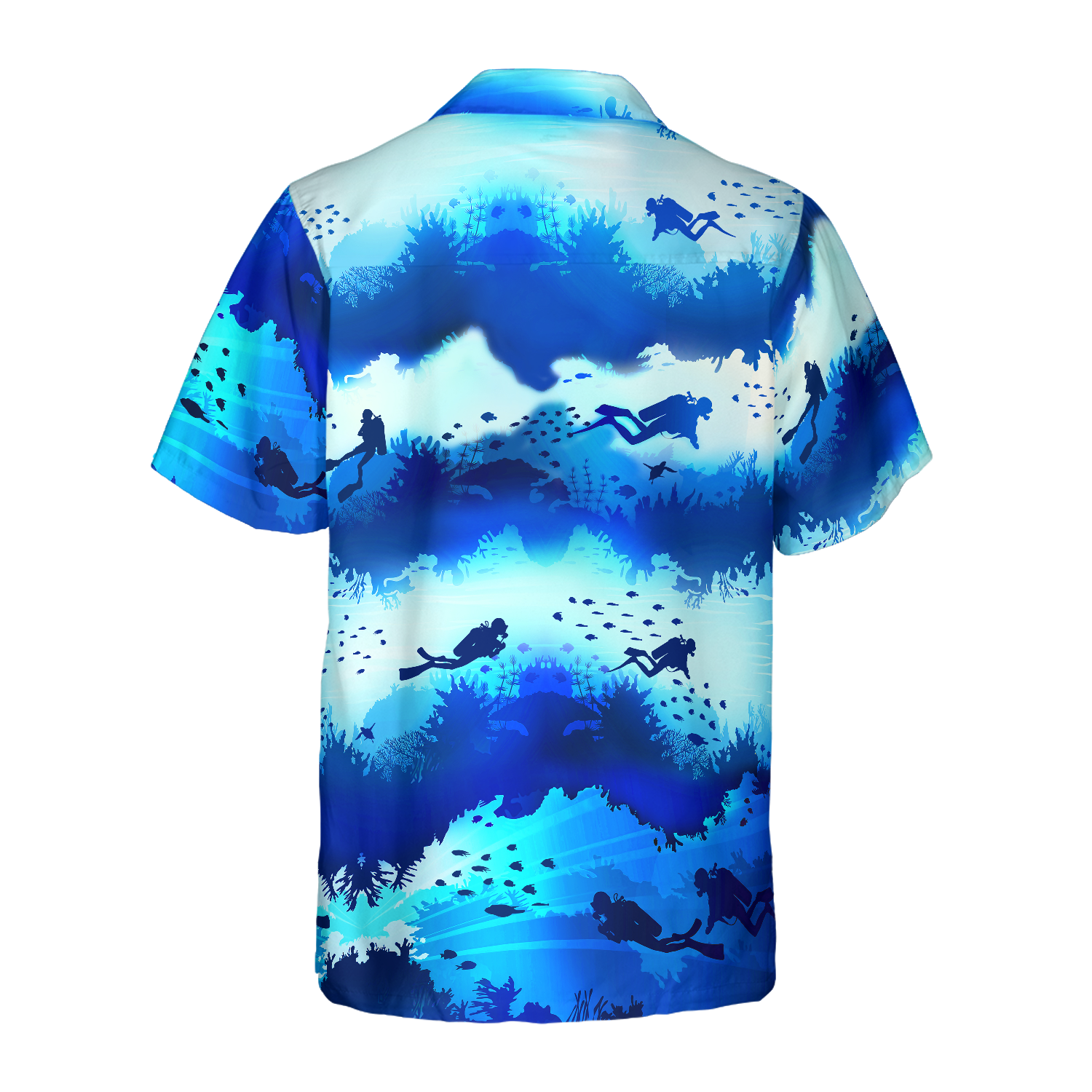 Scuba Diver Under Sea Cave Hawaiian Shirt