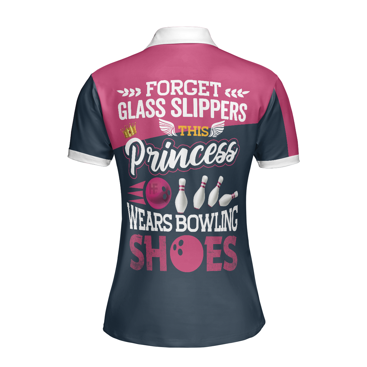 This Princess Wears Bowling Shoes Womens Bowling Shirt, Short Sleeve Women Polo Shirt