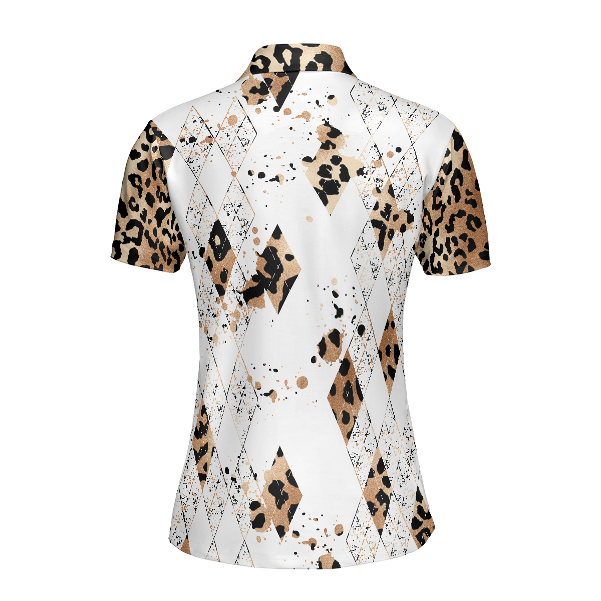 Watch Me Slay These Holes Panther Skin Pattern Short Sleeve Women Polo Shirt