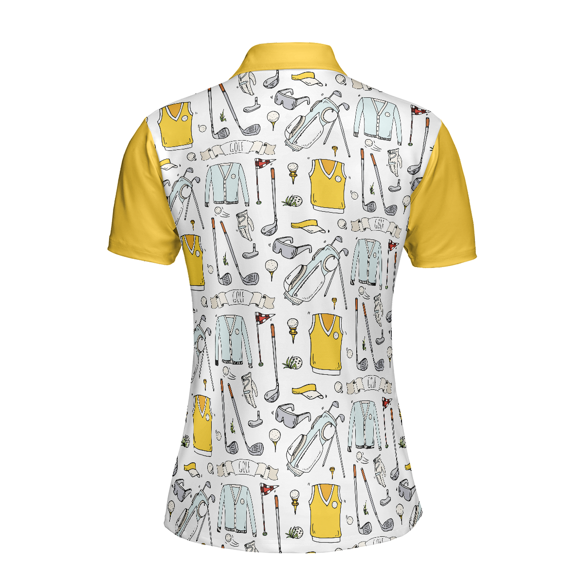 Golf Life In Yellow V2 Short Sleeve Women Polo Shirt