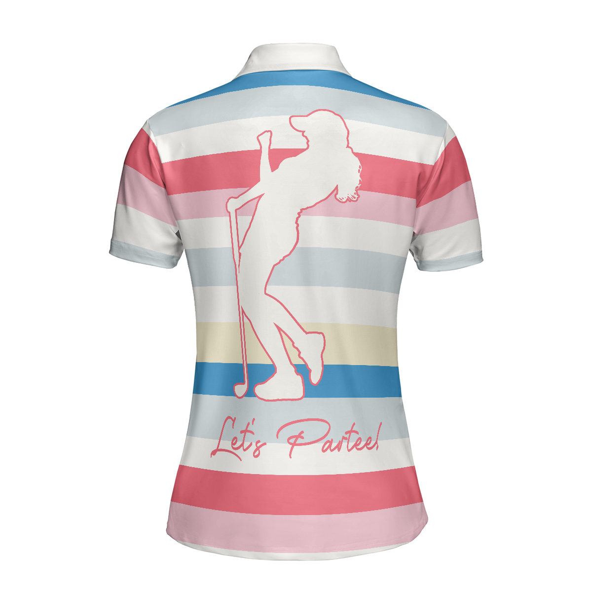 Let's Partee Short Sleeve Women Polo Shirt