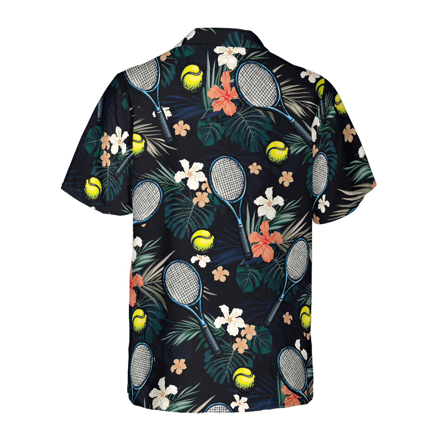 Tropical Floral Tennis Hawaiian Shirt