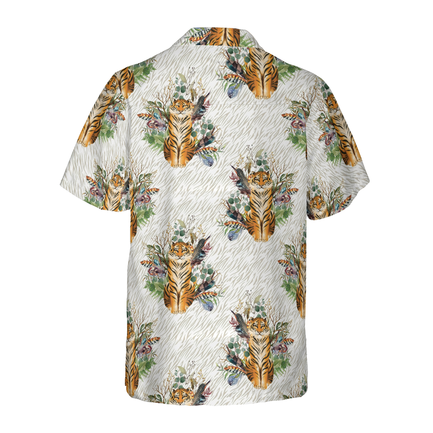 Floral Boho Tiger Shirt For Men Hawaiian Shirt