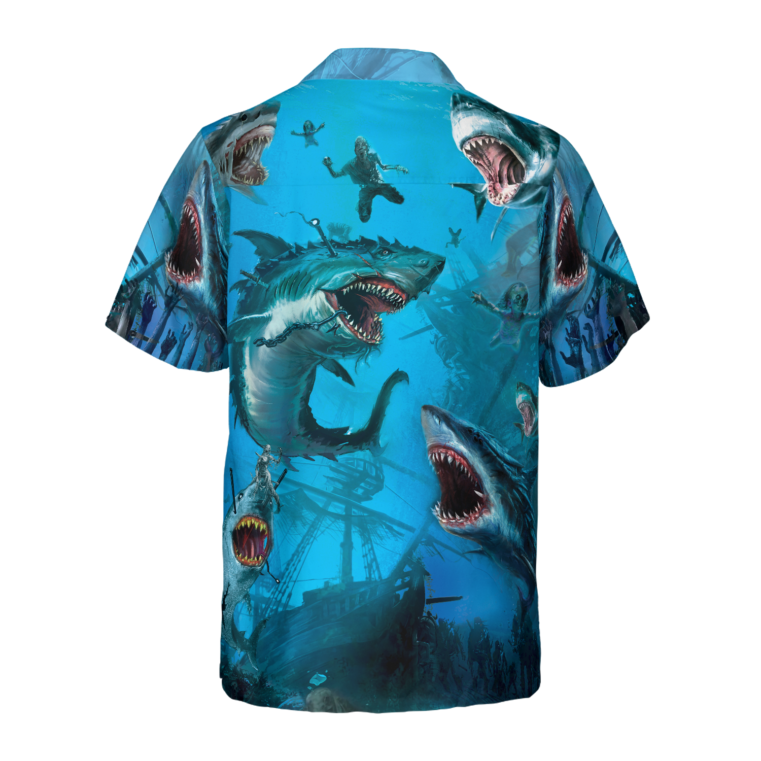 Shark Under The Sea Hawaiian Shirt