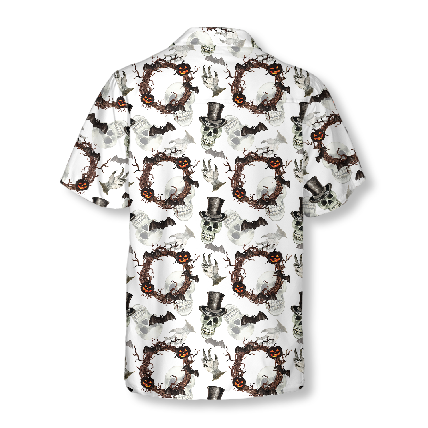 Festive Halloween Gentleman Skull Hawaiian Shirt