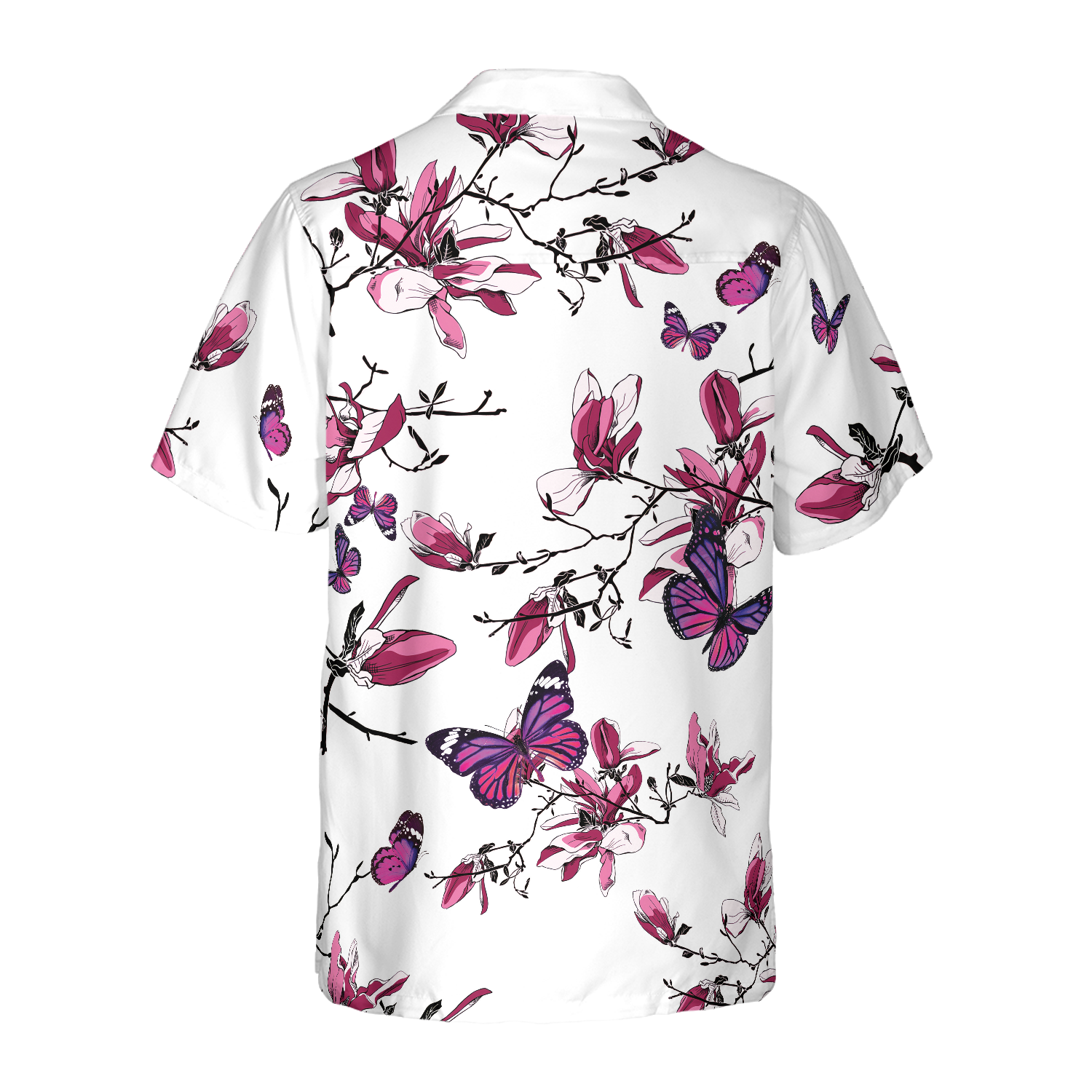 Floral Butterfly Pattern V1 Hawaiian Shirt