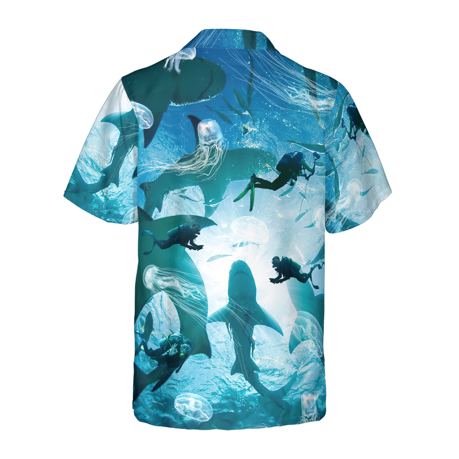 Scuba Diving With Sharks Hawaiian Shirt
