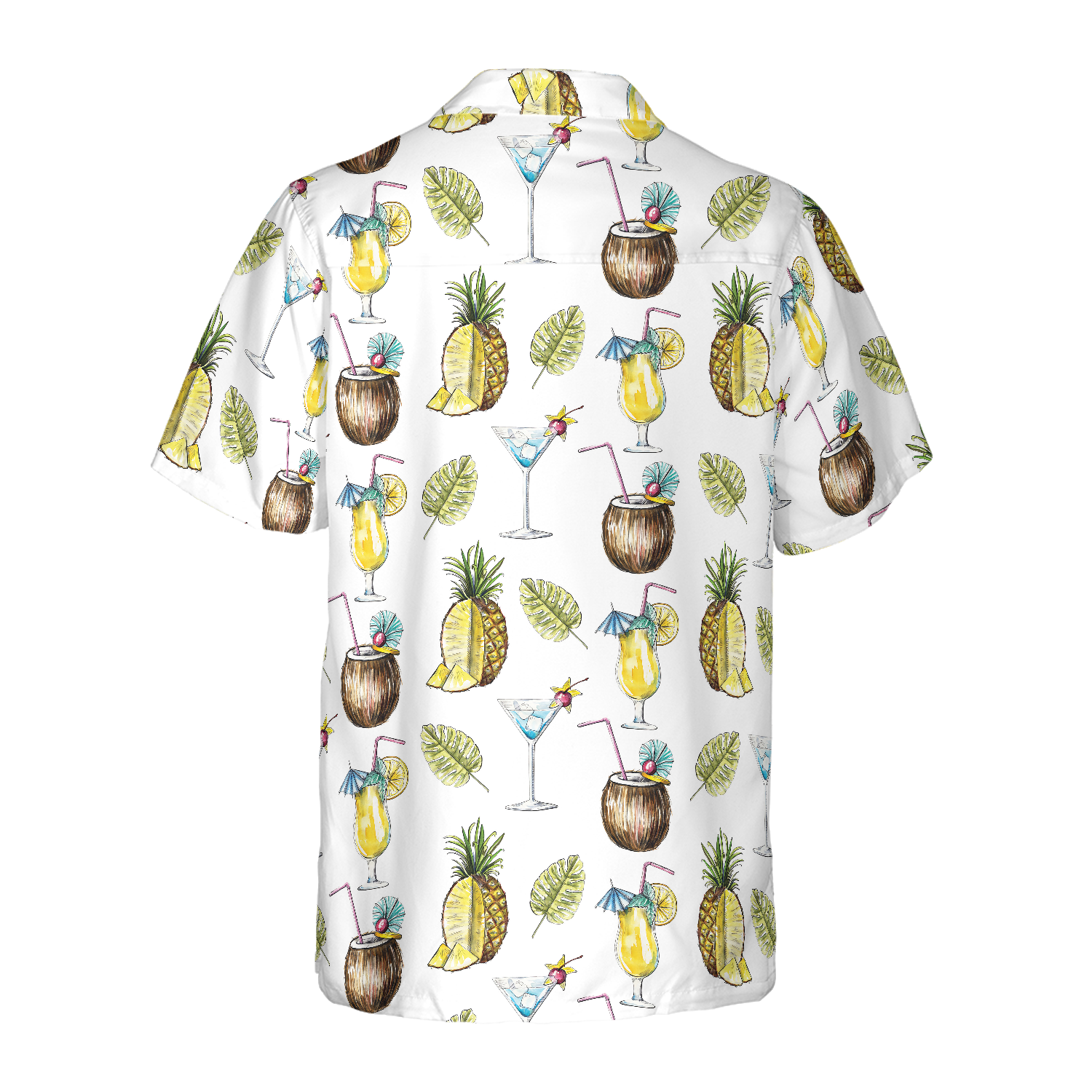 Tropical Coconut Cocktail Shirt For Men Hawaiian Shirt