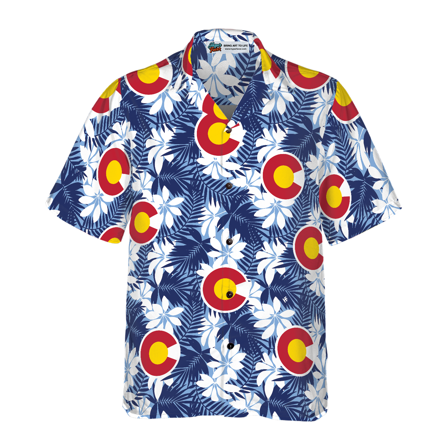 Colorado Flag Seamless Pattern USA Hawaiian Shirt