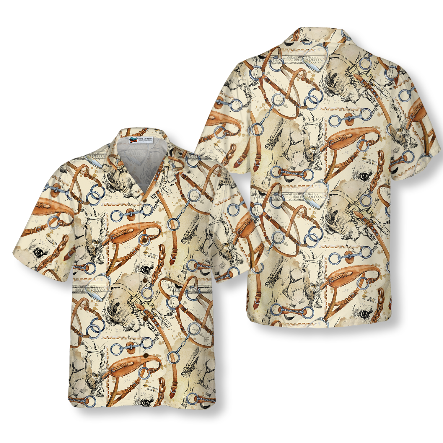 Horse Watercolor Shirt For Men Hawaiian Shirt
