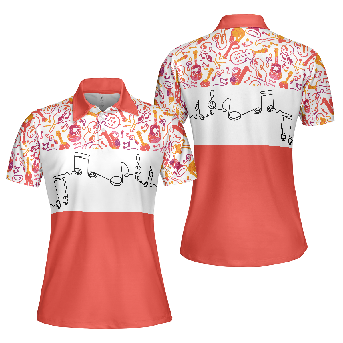 Music Teacher Music Beat Short Sleeve Women Polo Shirt