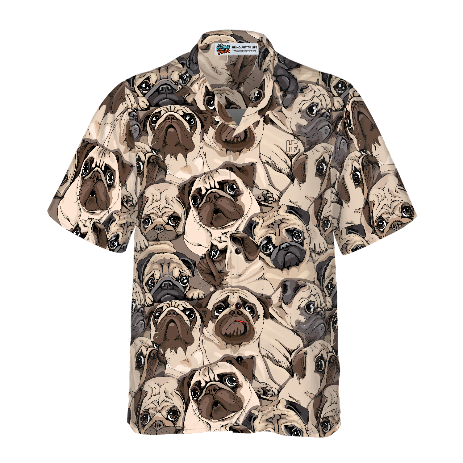 Pug Is My Life Shirt For Men Hawaiian Shirt