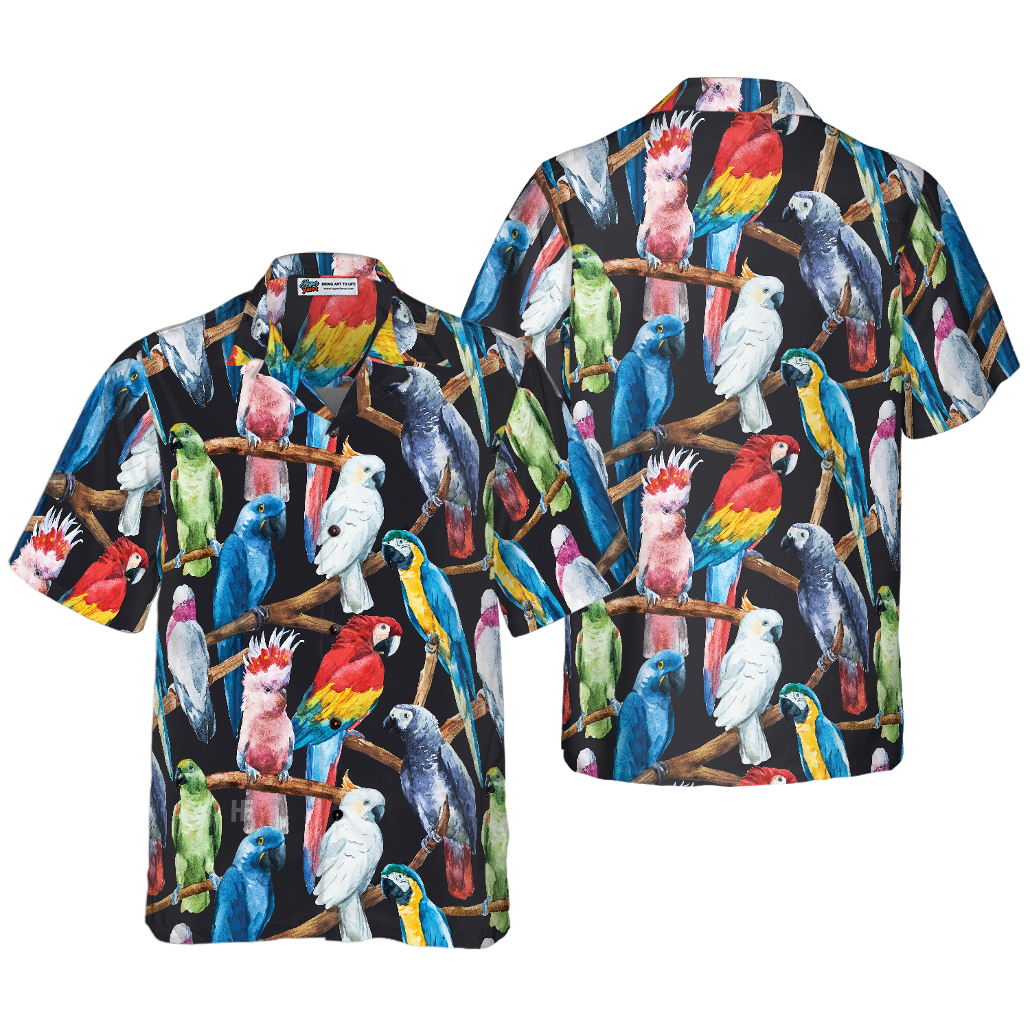 Exotic Parrots & Plant Hawaiian Shirt