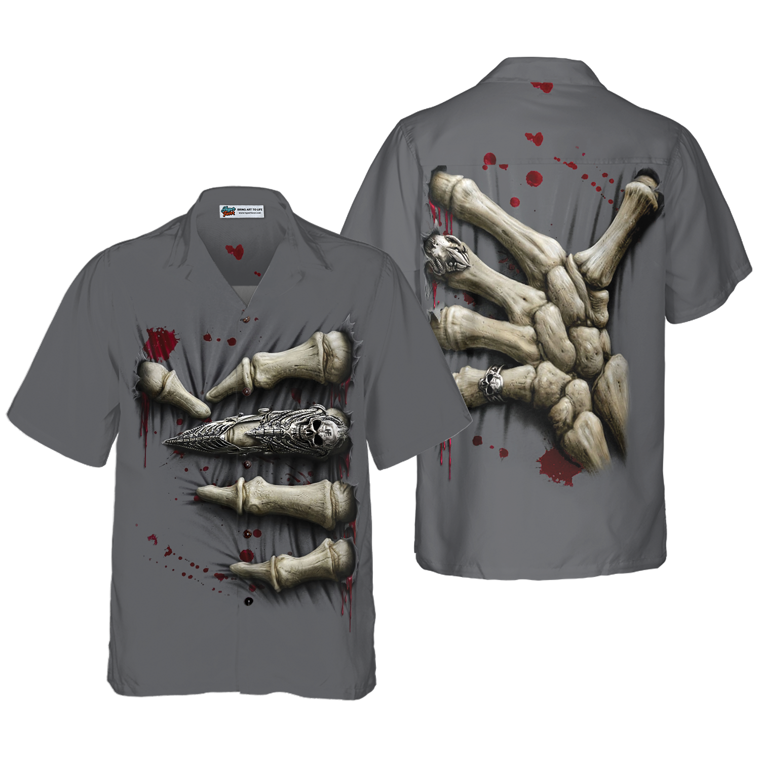 Death Hand Halloween Shirt Hawaiian Shirt
