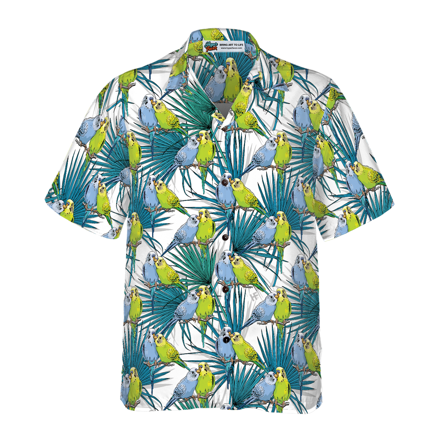 Little Green Parrot Shirt For Men Hawaiian Shirt