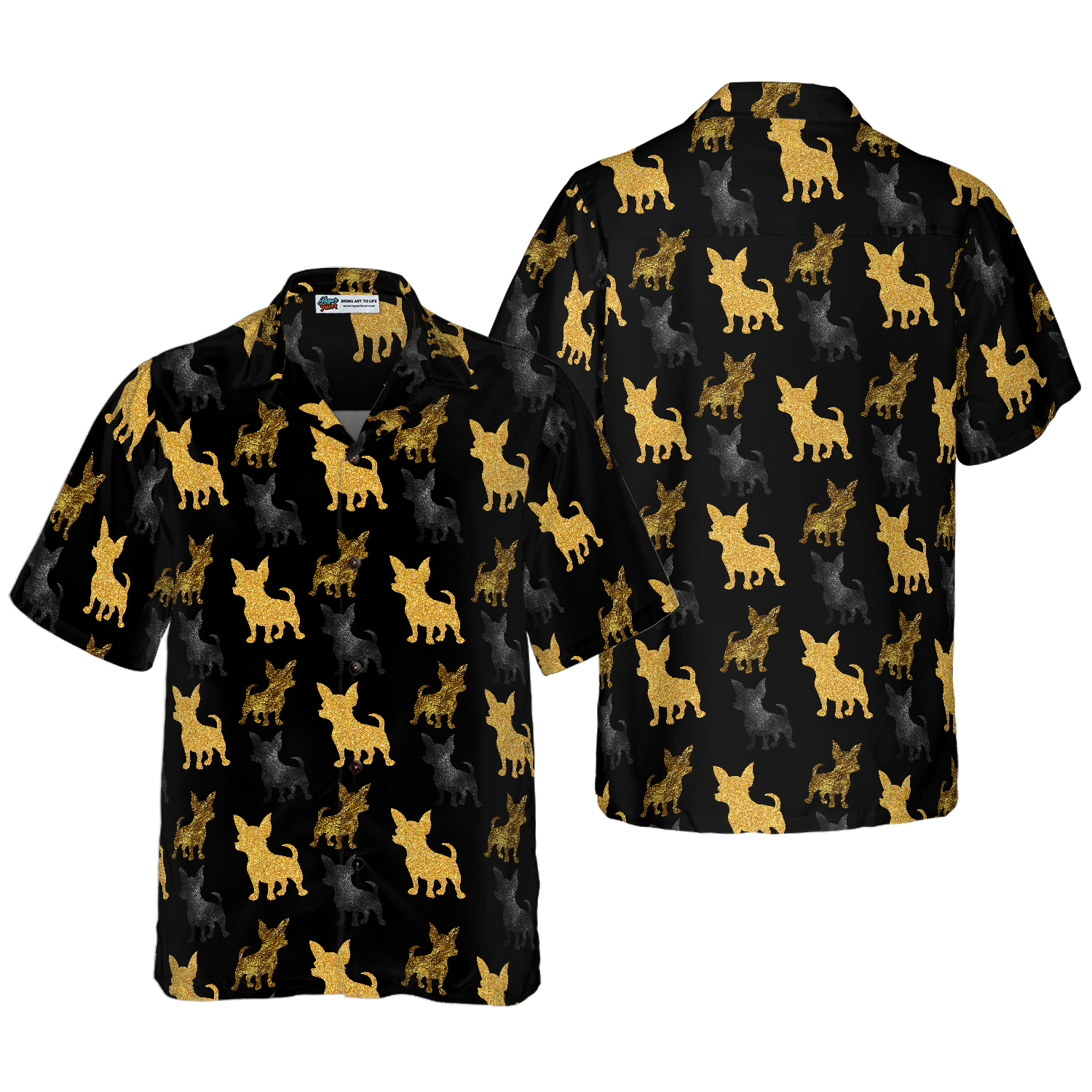 Golden Chihuahua Shirt For Men Hawaiian Shirt