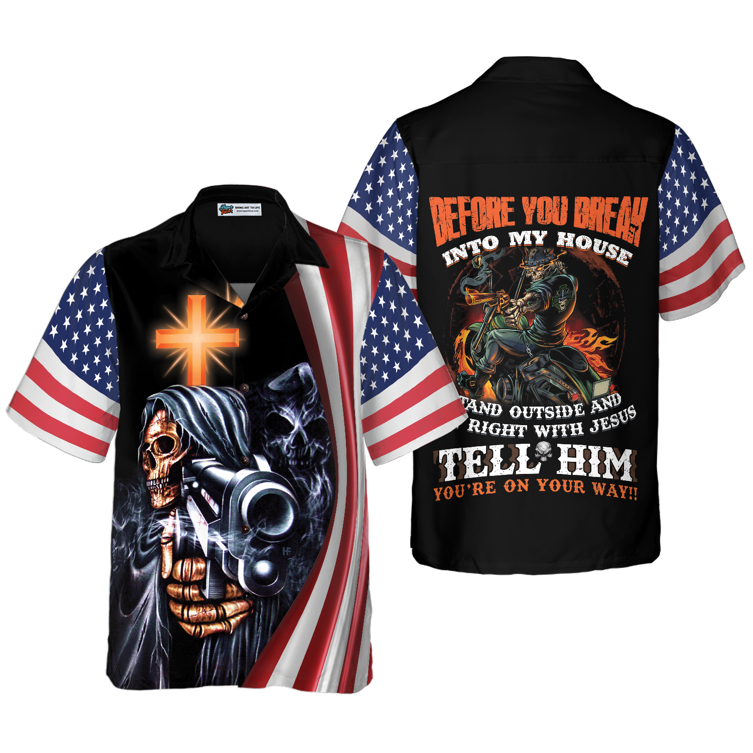 Gun And God Shirt For Men Hawaiian Shirt