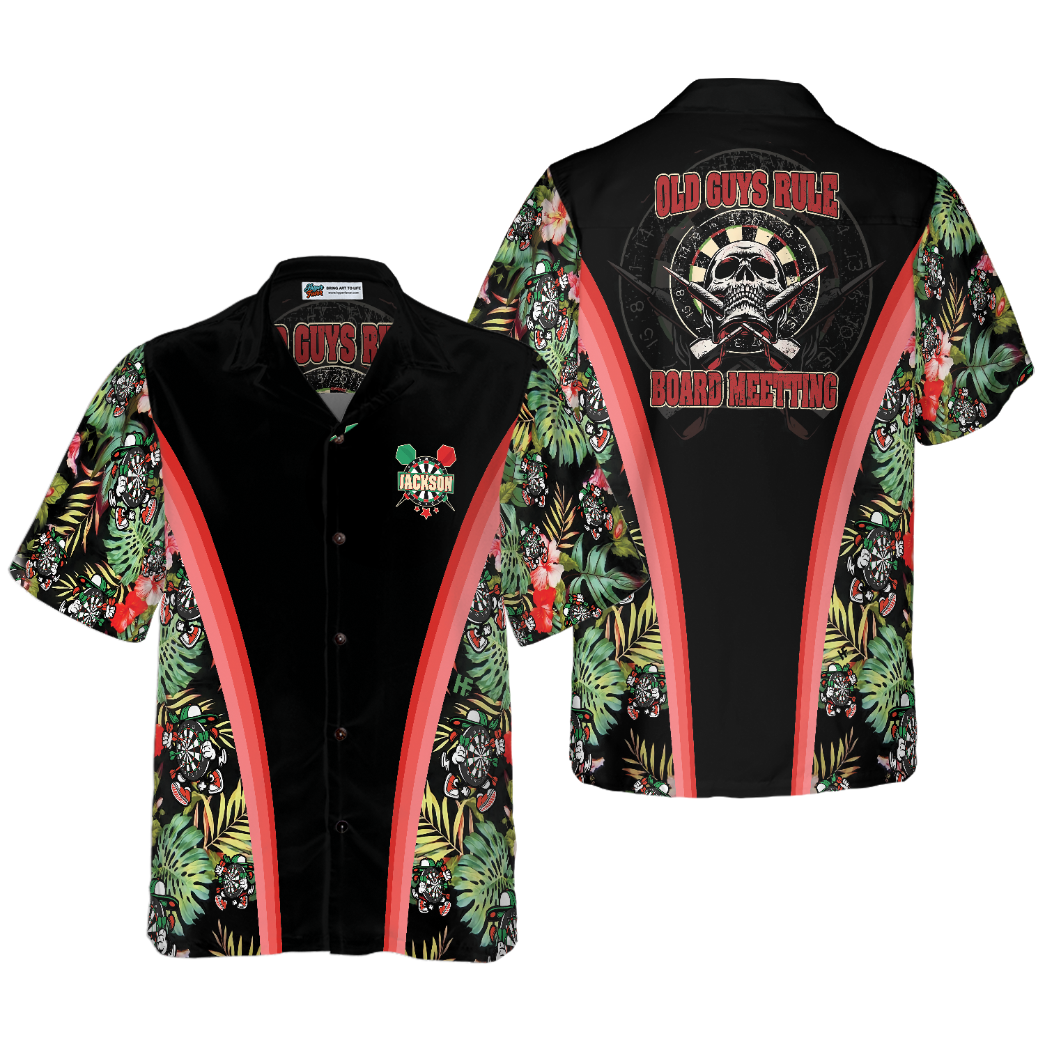 Old Guys Rule Dart Tropical Custom Hawaiian Shirt