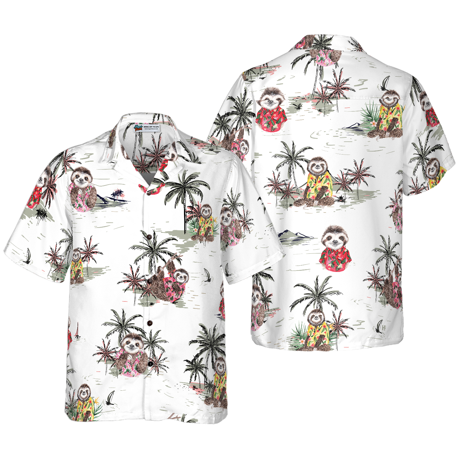 Tropical Sloth Shirt For Men Hawaiian Shirt
