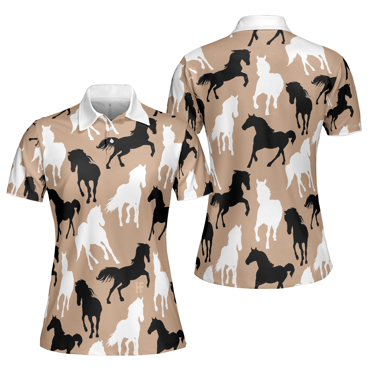 Horses Lover Shirt For Women Short Sleeve Women Polo Shirt