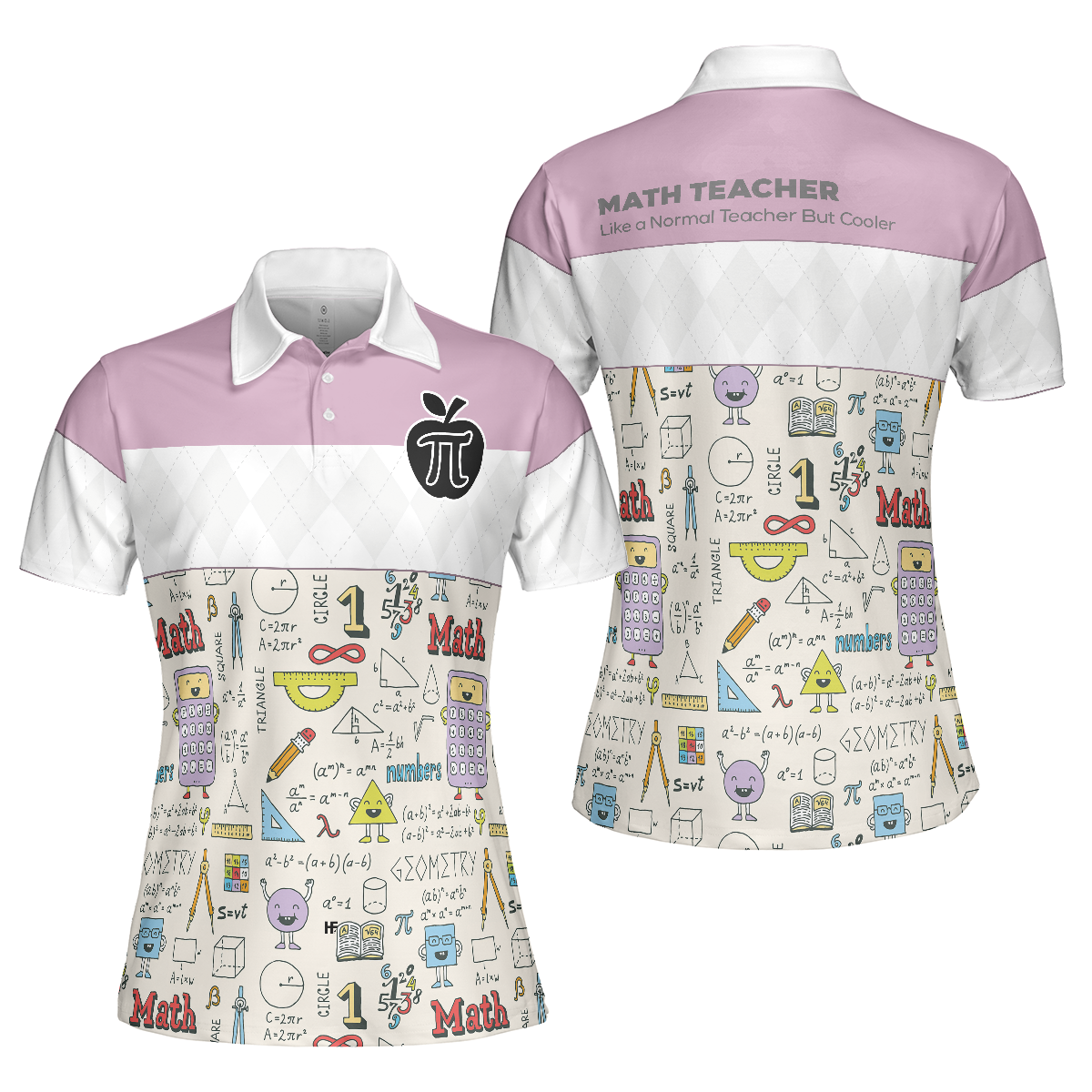 Math Teacher Short Sleeve Women Polo Shirt
