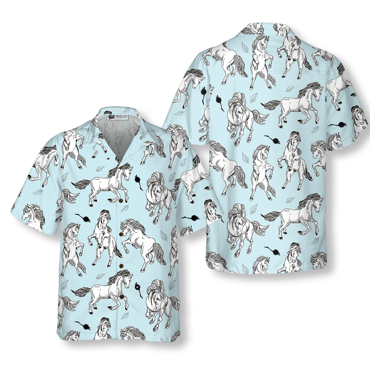 Horse Seamless Pattern Shirt For Men Hawaiian Shirt