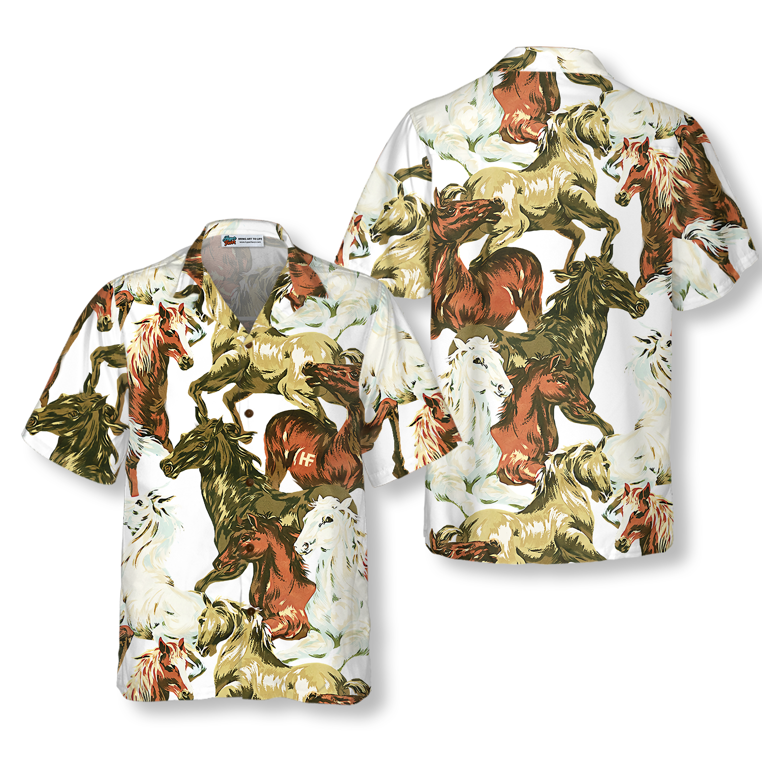 Horses Painting Shirt For Men Hawaiian Shirt