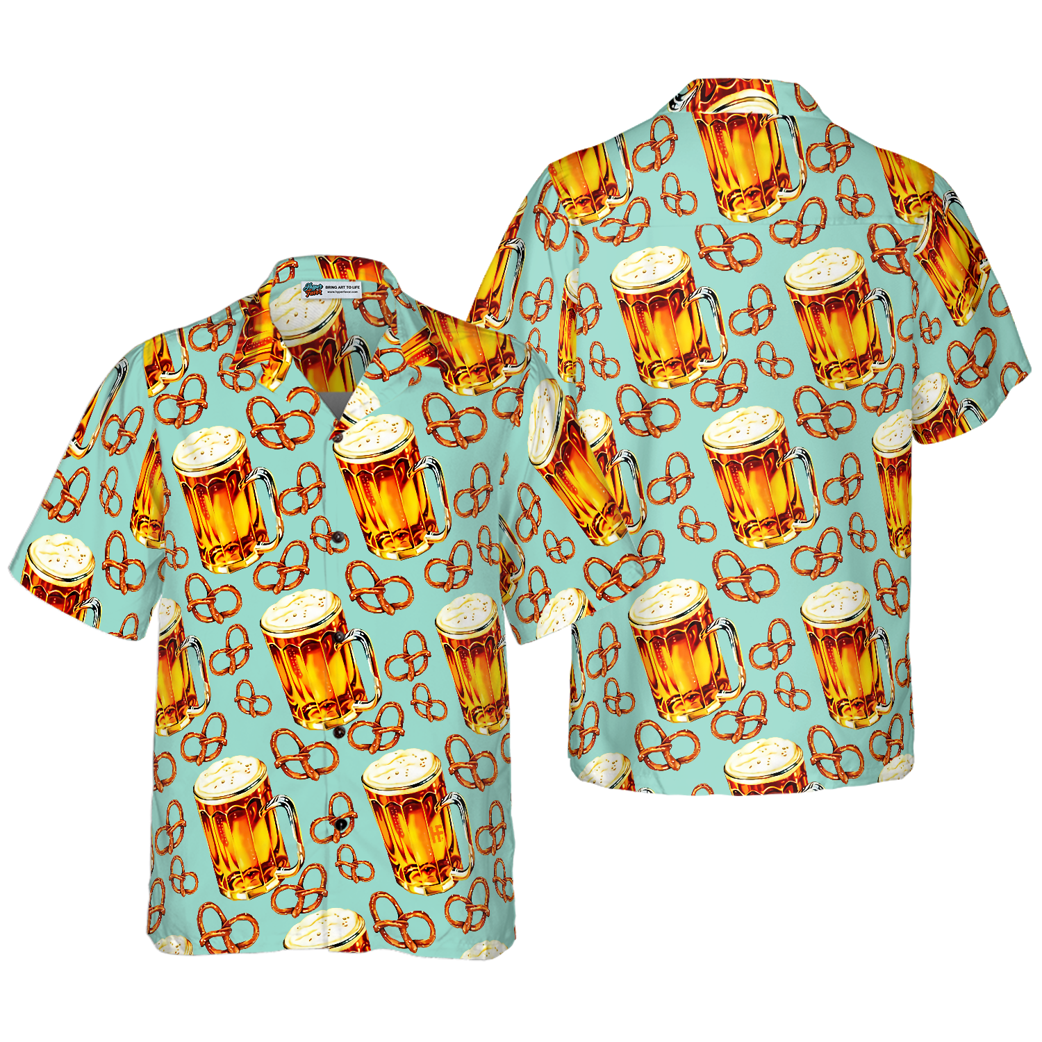 Beer & Pretzel Shirt For Men Hawaiian Shirt