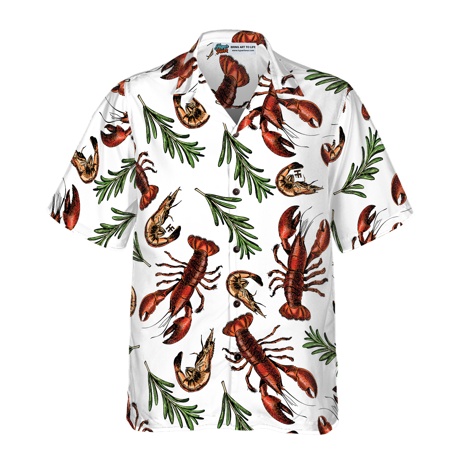 Lobster Seamless Pattern Hawaiian Shirt