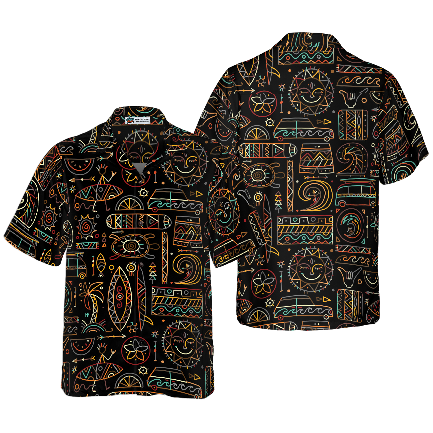 Surfing Seamless Pattern Hawaiian Shirt