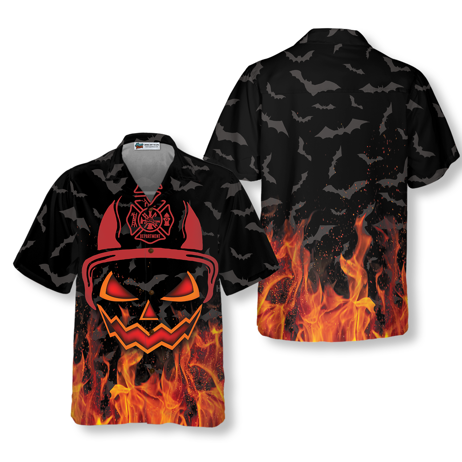 Halloween Firefighter Shirt Hawaiian Shirt