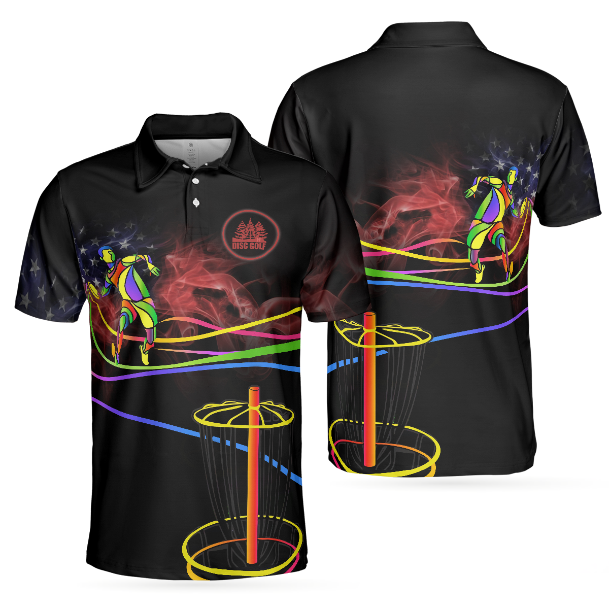 Disc Golf Is My Life V1 Polo Shirt, Colorful Disc Golf Shirt Design For Male, Best Disc Golf Attire