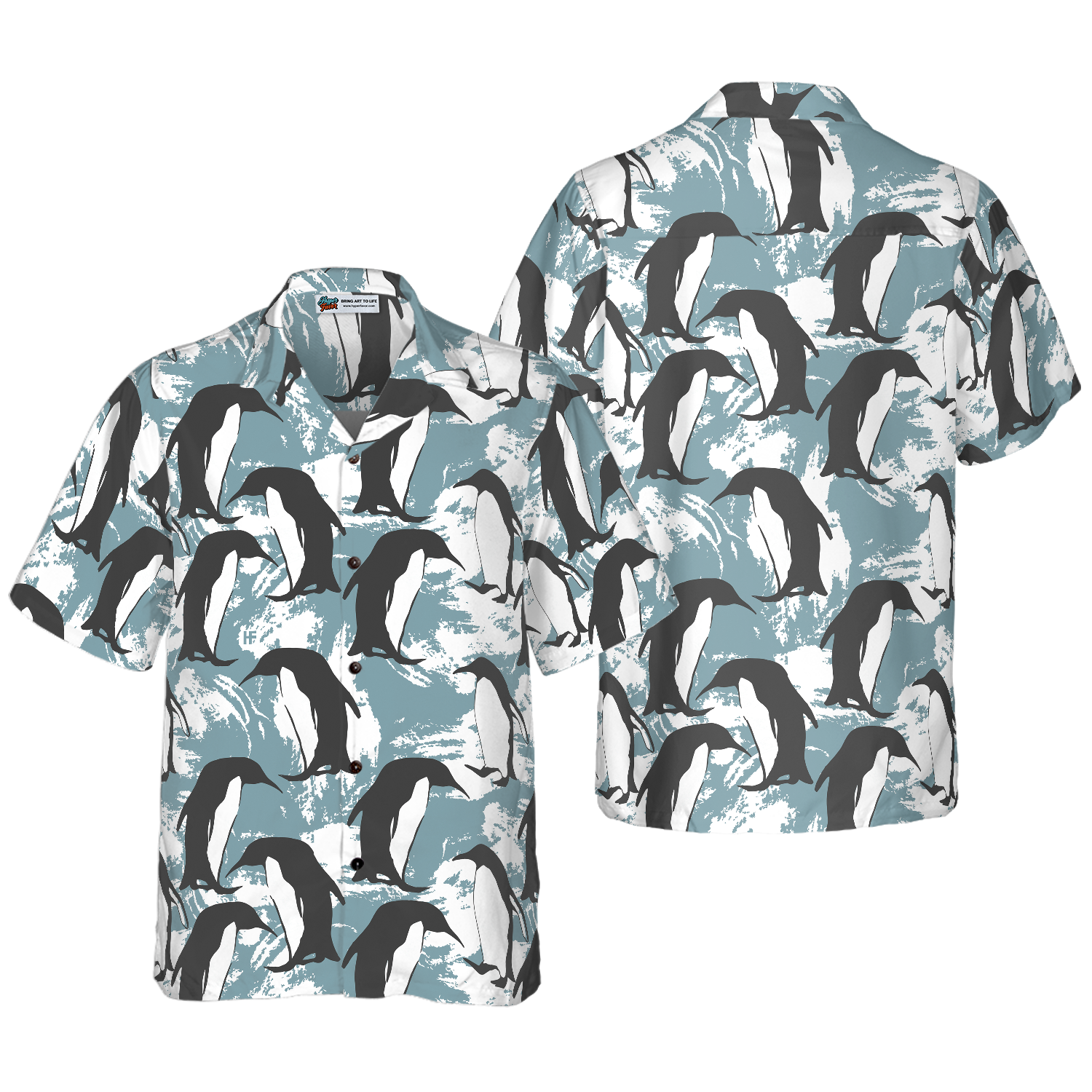 Penguin Seamless Pattern Shirt For Men Hawaiian Shirt