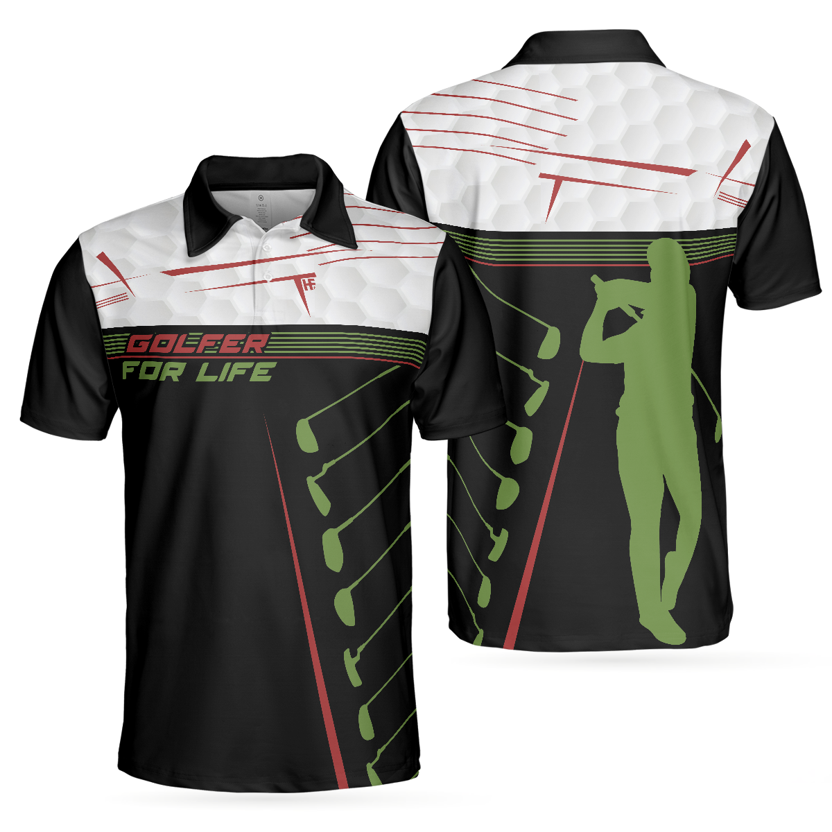 Golfer For Life Sporty And Elegant Design Golf Polo Shirt, Active Golf Shirt Design For Men, Best Golf Gift Idea
