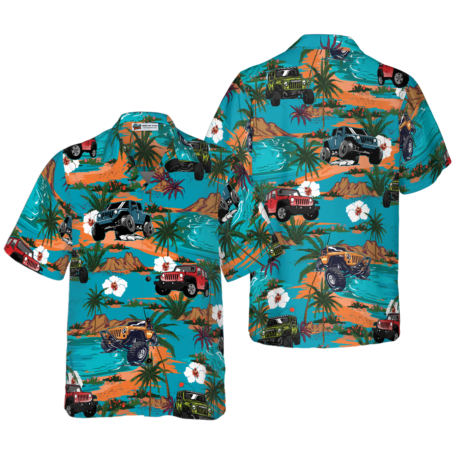 Jeep Car Retro Summer Hawaiian Shirt