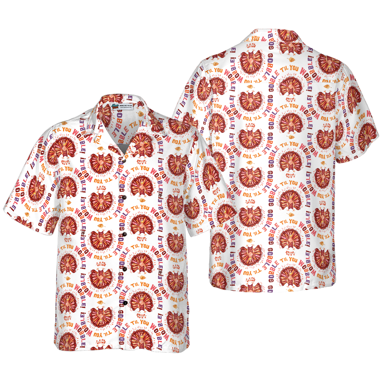Thanksgiving Turkey Gobble Hawaiian Shirt