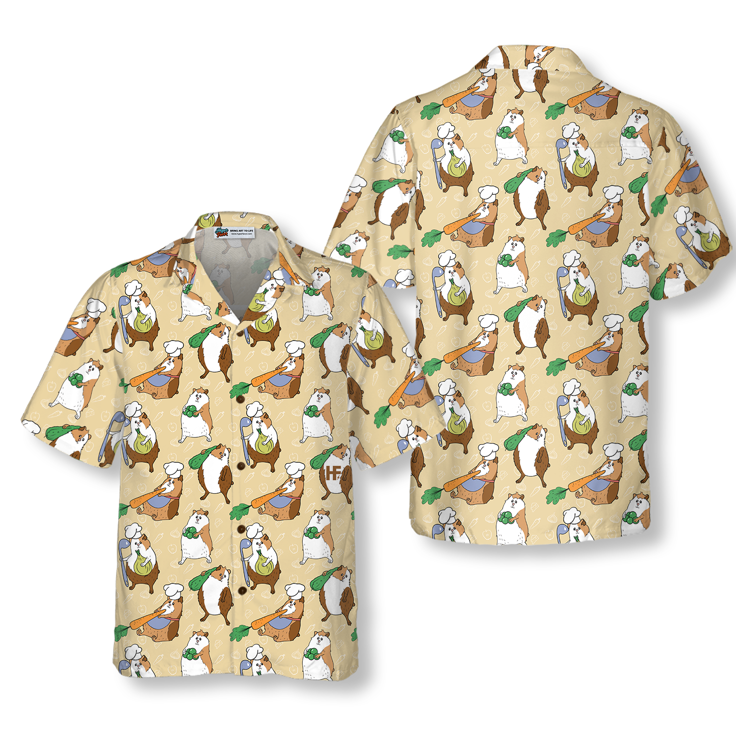 Guinea Pig Chef Shirt For Men Hawaiian Shirt