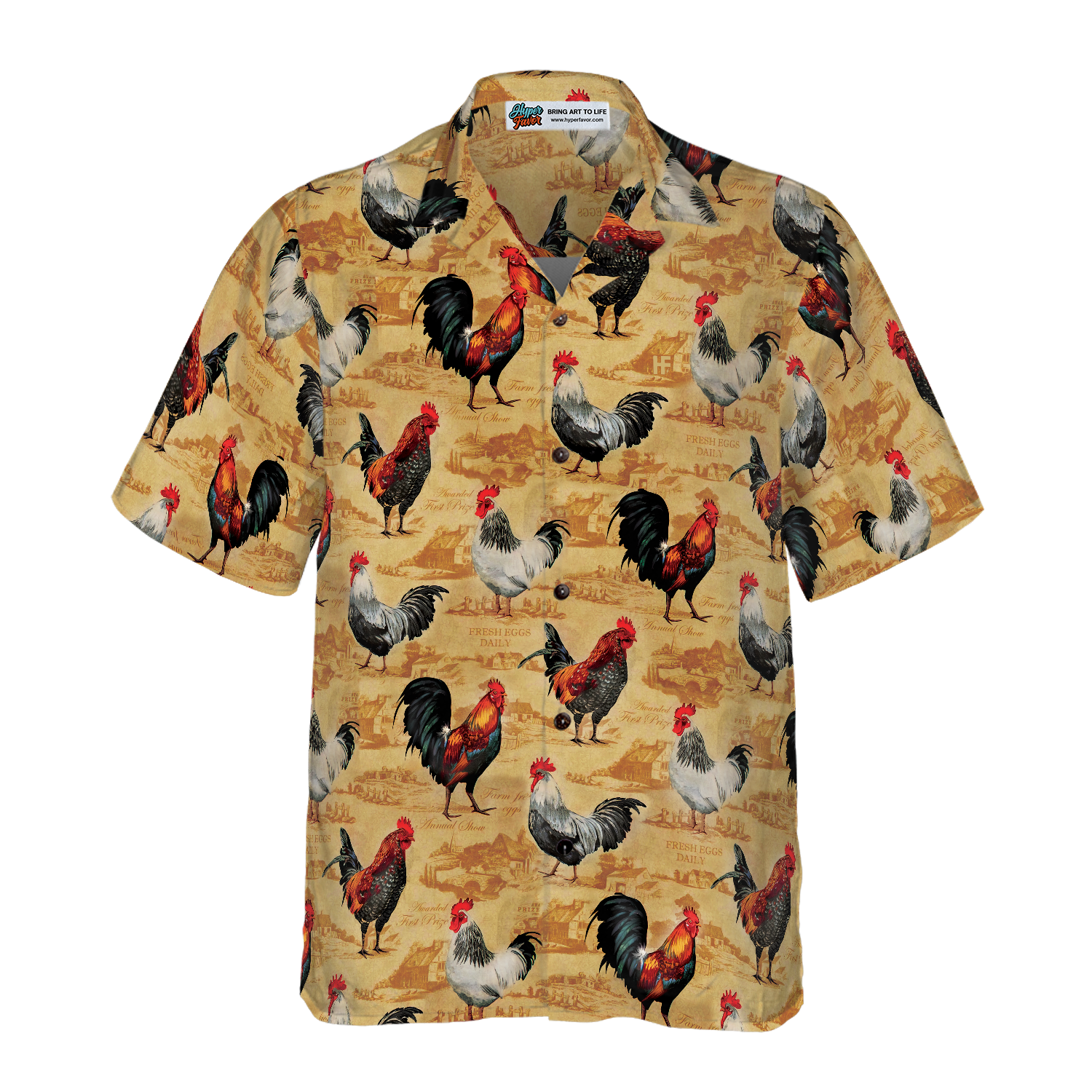 Vintage Chicken Farm Shirt For Men Hawaiian Shirt