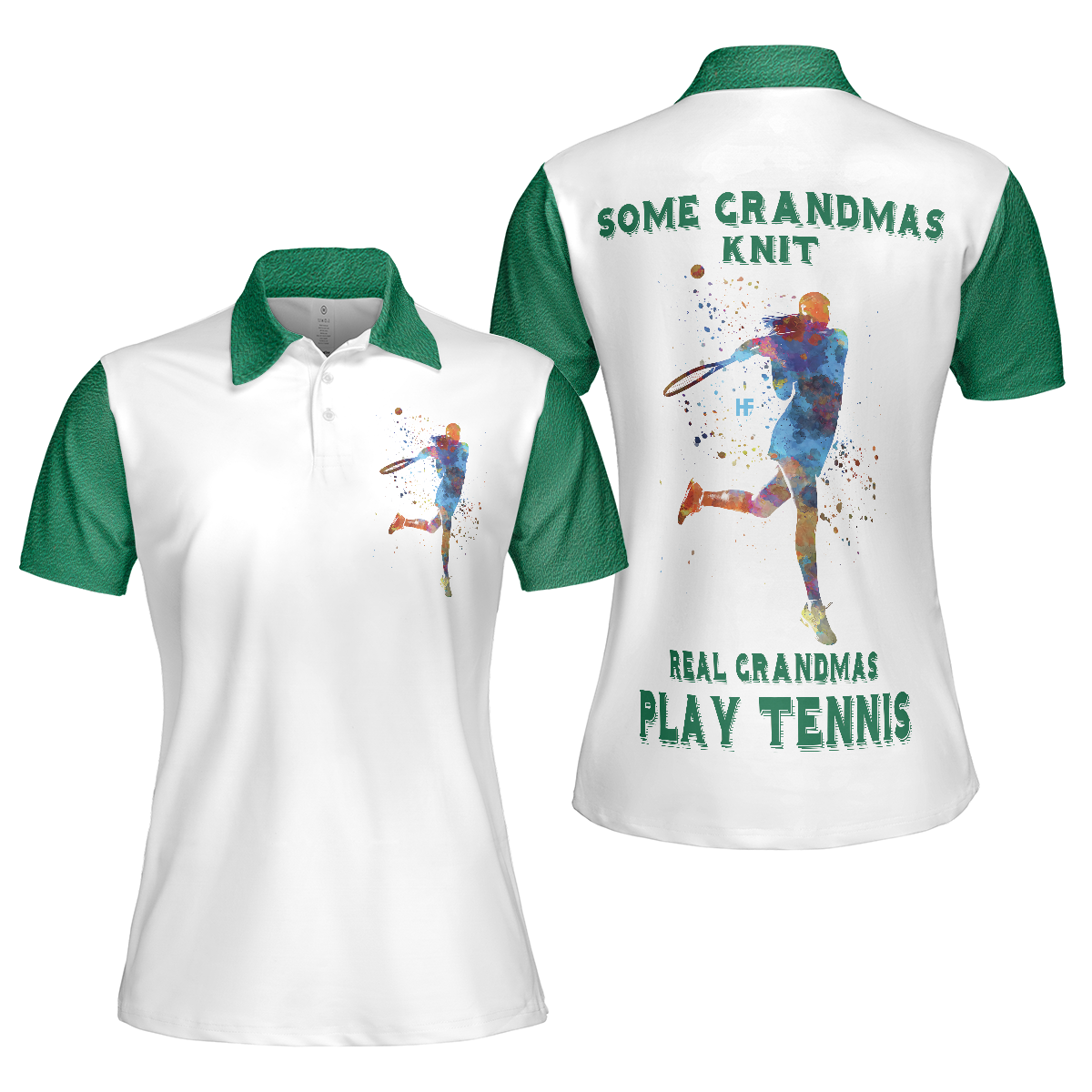 Real Grandmas Play Tennis Women Short Sleeve Polo Shirt, Cool Tennis Polo Style Shirt, Best Tennis Gift