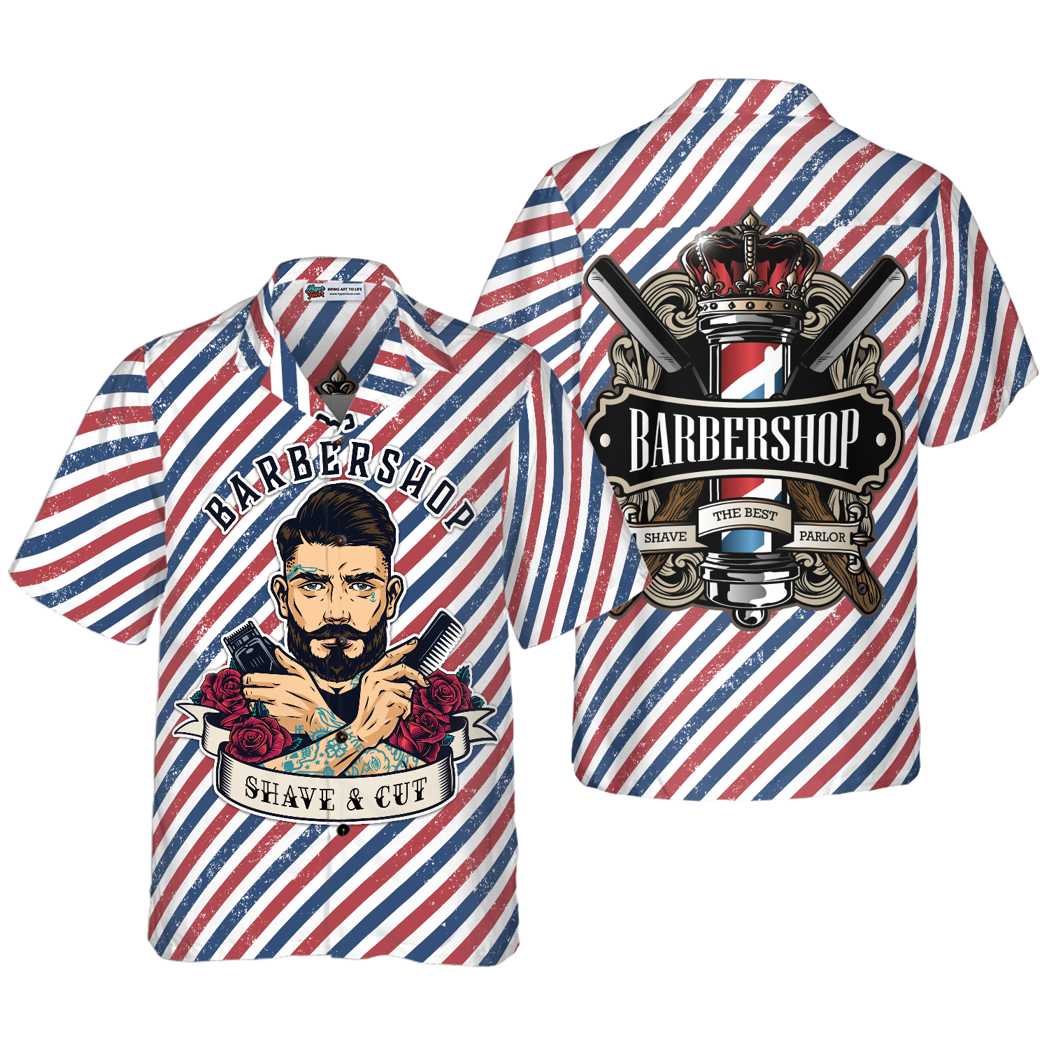 Barbershop Shave & Cut Hawaiian Shirt