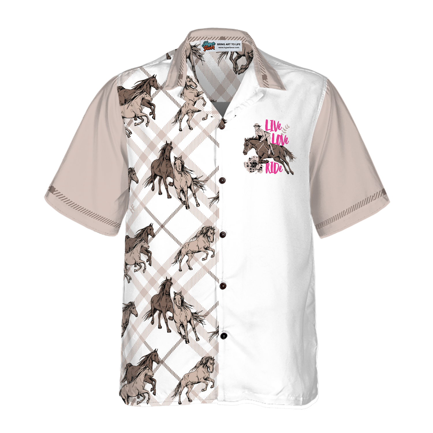 Live Love Ride Shirt For Women Short Sleeve Women Polo Shirt